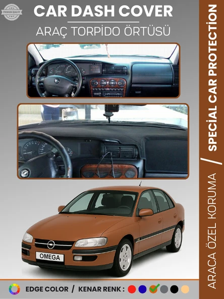OPEL OMEGA (1993-2003) Torpido Örtüsü Ön Göğüs Torpido Koruma Birebir Uyum Kaymaz Özel Kesim ürün görseli 1