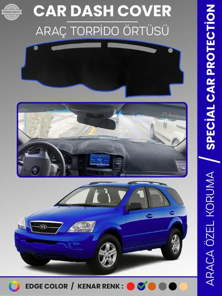 KİA SORENTO (2006-2009) Torpido Örtüsü Ön Panel Halı Torpido Koruma Tam Uyum Araca Özel Kaymaz ürün görseli 1