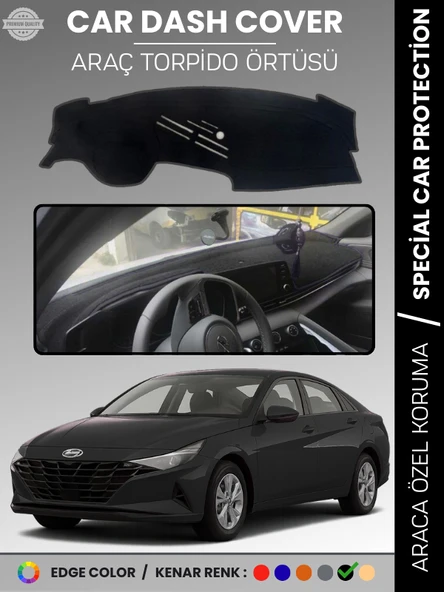 HYUNDAİ ELANTRA (2021+) Torpido Örtüsü Ön Göğüs Halı Araca Özel Çatlamayı Önler Kaymaz Kolay Montaj ürün görseli 1