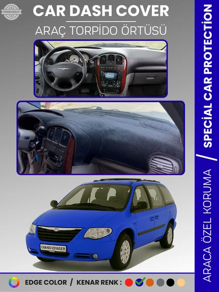 CHRYSLER GRAND VOYAGER (2002-2006) Torpido Örtüsü Ön Göğüs Koruma Torpido Koruma Tam Uyum ürün görseli 1