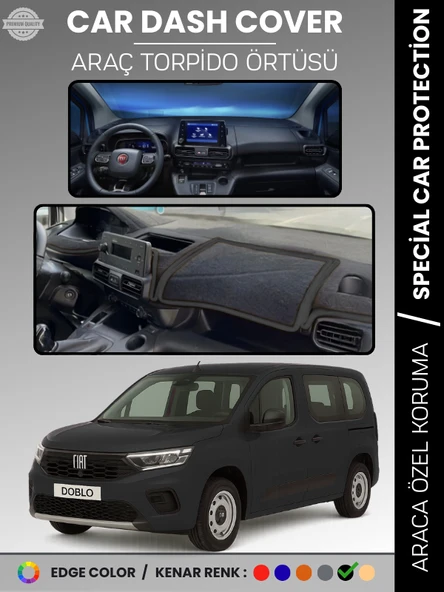 Fiat DOBLO (2023+) Torpido Örtüsü Ön Göğüs Torpido Koruma Çatlamayı Engeller Tam Uyum Hızlı Montaj ürün görseli 1