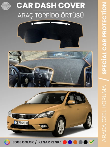 KİA CEED (2006-2012) Torpido Örtüsü Ön Panel Torpido Koruma Tam Uyum Tam Uyum Kaymaz Kolay Montaj ürün görseli 1