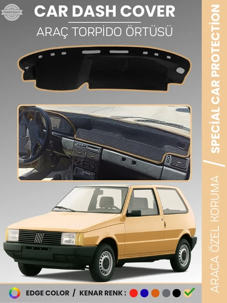 FIAT UNO 60,70 (1983-1995) Torpido Örtüsü Ön Göğüs Koruma Araca Özel Tam Uyum Kaymaz Kolay Montaj ürün görseli 1