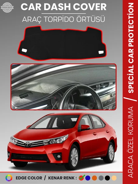 TOYOTA COROLLA E170 (2013-2019) Torpido Örtüsü Ön Göğüs Koruma Araca Özel Çatlamayı Önler Kaymaz ürün görseli 1