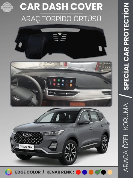 Chery Tiggo 7 Pro (2020+) Torpido Örtüsü Ön Göğüs Koruma Torpido Koruma Çatlamayı Engeller Tam Uyum ürün görseli 1