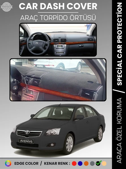 TOYOTA AVENSİS T250 (2003-2008) KAPAKLI Torpido Örtüsü Ön Göğüs Halı Tam Uyum ürün görseli 1