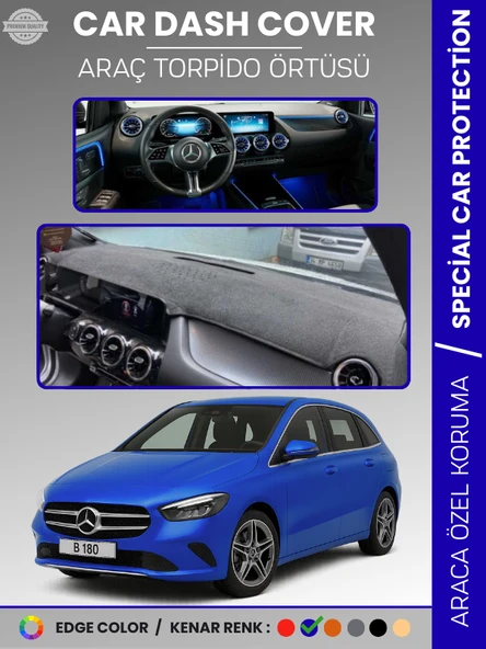 MERCEDES B-CLASS W247 (2019-2023) Torpido Örtüsü Premium Kalite Torpido Koruma Özel Kesim UV Koruma ürün görseli 1