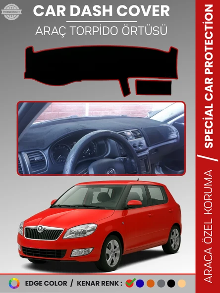 SKODA FABİA (2007-2014) Torpido Örtüsü Ön Göğüs Halı Torpido Koruma Birebir Uyum Kaymaz UV Koruma ürün görseli 1
