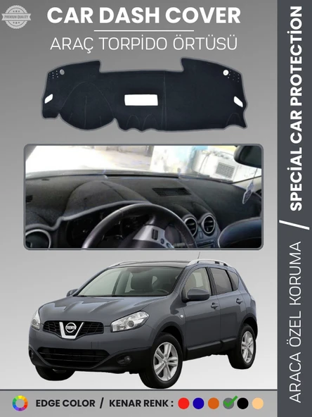 NİSSAN QASHQAİ J10 (2007-2013) Torpido Örtüsü Ön Göğüs Koruma Araca Özel Çatlamayı Önler Kaymaz ürün görseli 1
