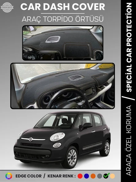 FIAT 500L (2013-2017) Torpido Örtüsü Ön Göğüs Torpido Koruma Tam Uyum Çatlamayı Önler Kolay Montaj ürün görseli 1