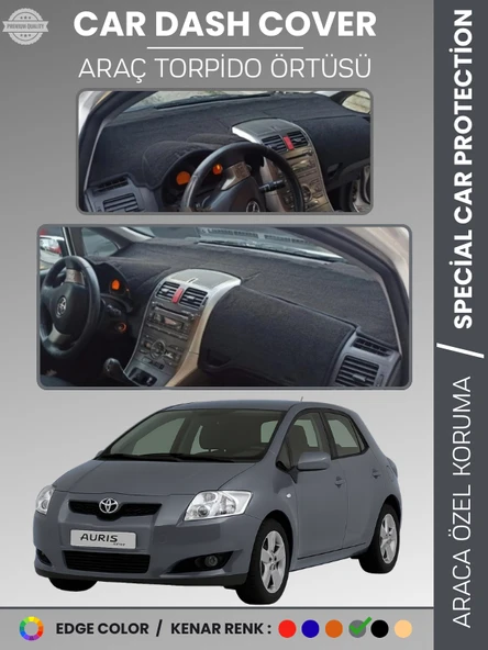 TOYOTA AURİS (2006-2012) Torpido Örtüsü Ön Göğüs Halı Torpido Koruma Tam Uyum UV Koruma Kolay Montaj ürün görseli 1