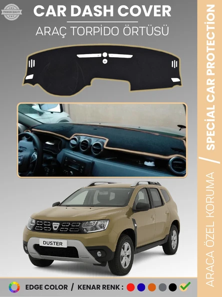 DACIA DUSTER (2018-2020) Torpido Örtüsü Ön Göğüs Koruma Torpido Koruma Çatlamayı Engeller Tam Uyum ürün görseli 1