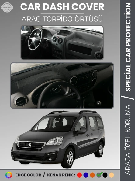 PEUGEOT PARTNER TEPEE (2008-2018) KAPAKLI Torpido Örtüsü Ön Göğüs Koruma Tam Uyum ürün görseli 1