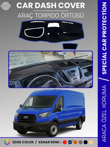 Ford TRANSİT V363 (2014-2019) ÜST 3 GÖZLÜ MODEL Torpido Örtüsü Ön Göğüs Koruma ürün görseli 1