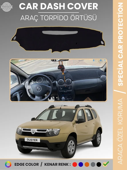 DACIA DUSTER (2009-2013) Torpido Örtüsü Ön Göğüs Koruma Torpido Koruma Çatlamayı Engeller Tam Uyum ürün görseli 1