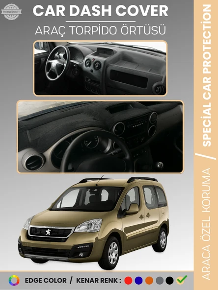 PEUGEOT PARTNER TEPEE (2008-2018) KAPAKLI Torpido Örtüsü Ön Göğüs Koruma Tam Uyum ürün görseli 1