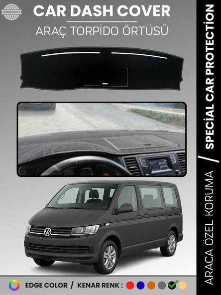 VOLKSWAGEN TRANSPORTER  T6  KAPAKLI MODEL (2015-2020) Torpido Örtüsü Ön Göğüs Koruma Torpido Koruma ürün görseli 1