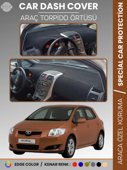 TOYOTA AURİS (2006-2012) Torpido Örtüsü Ön Göğüs Halı Torpido Koruma Tam Uyum UV Koruma Kolay Montaj ürün görseli 1