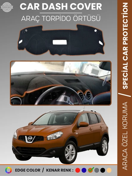 NİSSAN QASHQAİ J10 (2007-2013) Torpido Örtüsü Ön Göğüs Koruma Araca Özel Çatlamayı Önler Kaymaz ürün görseli 1