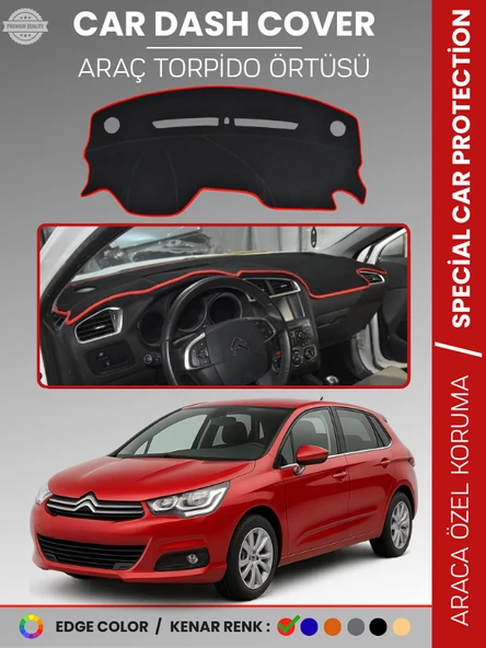 CITROEN C4 (2005-2020) Torpido Örtüsü Ön Göğüs Torpido Koruma Tam Uyum Çatlamayı Önler Kolay Montaj ürün görseli 1