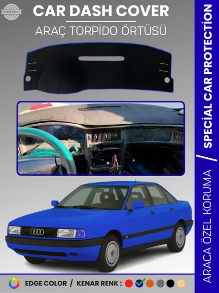 AUDİ 80 (1986-1996) Torpido Örtüsü Ön Göğüs Koruma Torpido Koruma Araca Özel Kaymaz Kolay Montaj ürün görseli 1