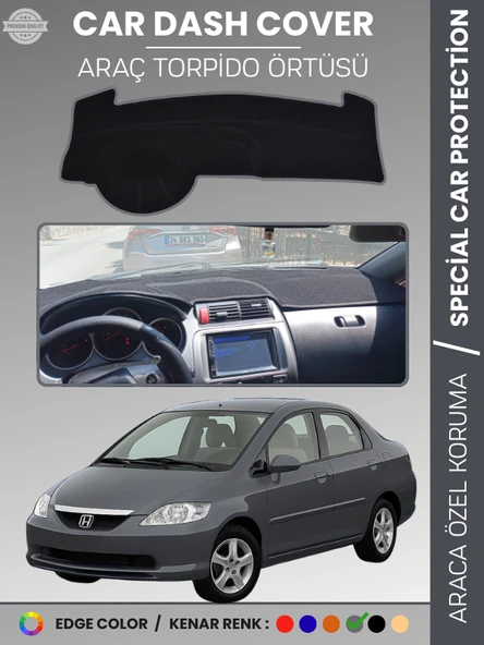 HONDA CITY (2002-2007) Torpido Örtüsü Ön Panel Torpido Koruma Tam Uyum Çatlamayı Önler Kolay Montaj ürün görseli 1