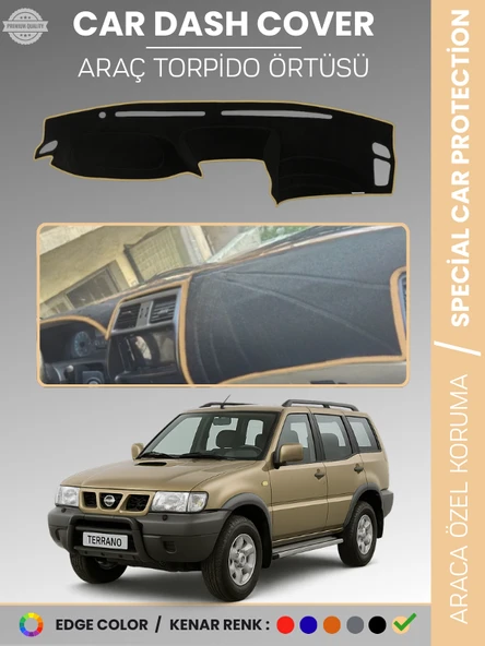 NİSSAN TERRANO DÜZ MODEL (1999-2003) Torpido Örtüsü Ön Göğüs Torpido Koruma Birebir Uyum Kaymaz ürün görseli 1