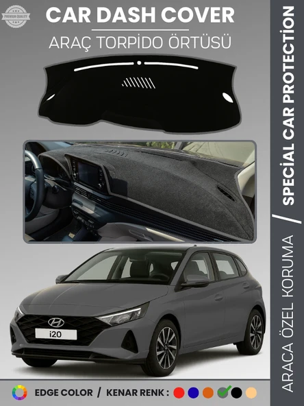 HYUNDAİ İ20 (2020+) Torpido Örtüsü Torpido Koruma Tam Uyum Çatlamayı Önler Kolay Montaj ürün görseli 1