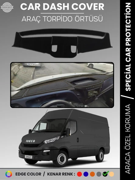 IVECO DAILY (2014-2019) Torpido Örtüsü Panel Torpido Koruma Araca Özel Tam Uyum Kaymaz Kolay Montaj ürün görseli 1