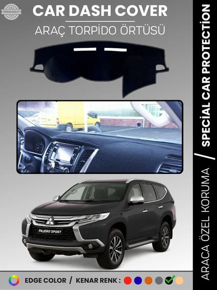 MITSUBISHI PAJERO SPORT (2015-2019) Torpido Örtüsü Premium Torpido Koruma Araca Özel UV Koruma ürün görseli 1