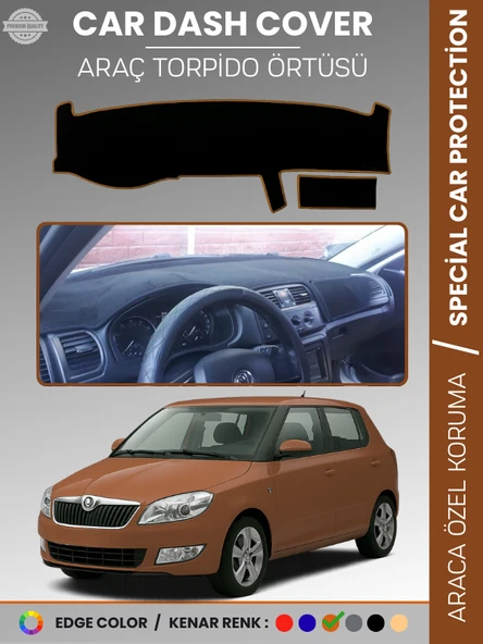 SKODA FABİA (2007-2014) Torpido Örtüsü Ön Göğüs Halı Torpido Koruma Birebir Uyum Kaymaz UV Koruma ürün görseli 1