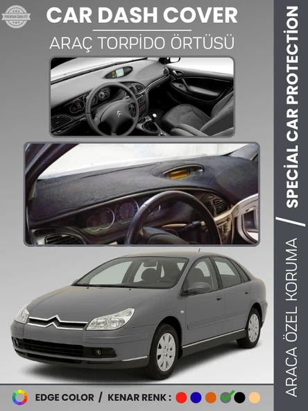 CITROEN C5 (2004-2008) Torpido Örtüsü Ön Göğüs Torpido Koruma Tam Uyum Çatlamayı Önler Kolay Montaj ürün görseli 1
