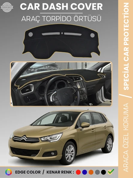 CITROEN C4 (2005-2020) Torpido Örtüsü Ön Göğüs Torpido Koruma Tam Uyum Çatlamayı Önler Kolay Montaj ürün görseli 1