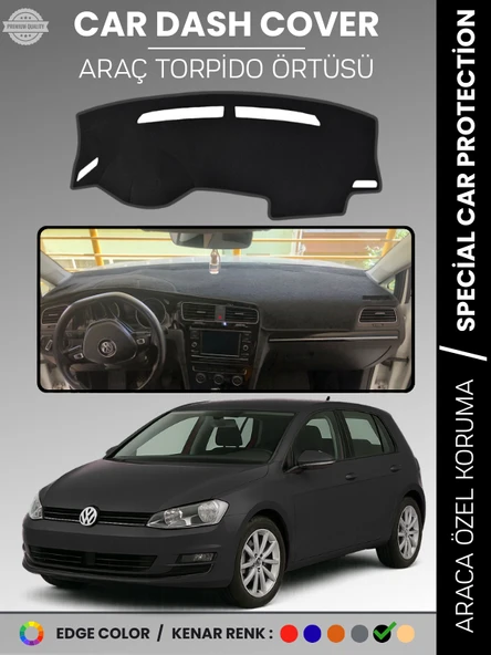 VOLKSWAGEN GOLF 7 (2013-2020) Torpido Örtüsü Ön Göğüs Koruma Tam Uyum Çatlamayı Önler ürün görseli 1