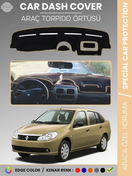 RENAULT SYMBOL 2 ALİZE (2008-2013) Torpido Örtüsü Ön Göğüs Koruma Birebir Uyum ürün görseli 1