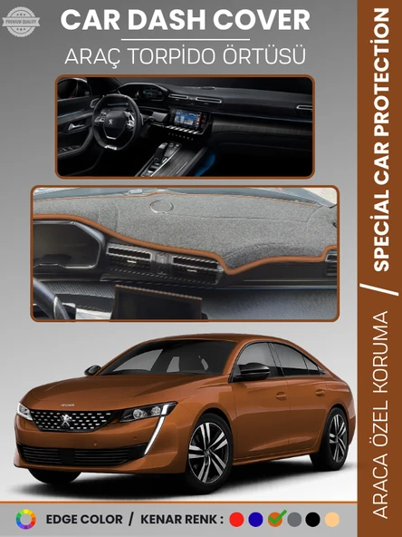 PEUGEOT 508 (2018-2024) Torpido Örtüsü Ön Göğüs Koruma Torpido Koruma Birebir Uyum Kaymaz Özel Kesim ürün görseli 1