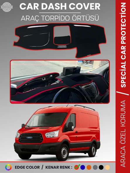 FORD TRANSİT V363 (2014-2019) KAPAKLI Torpido Örtüsü Torpido Koruma Tam Uyum Kaymaz Kolay Montaj ürün görseli 1