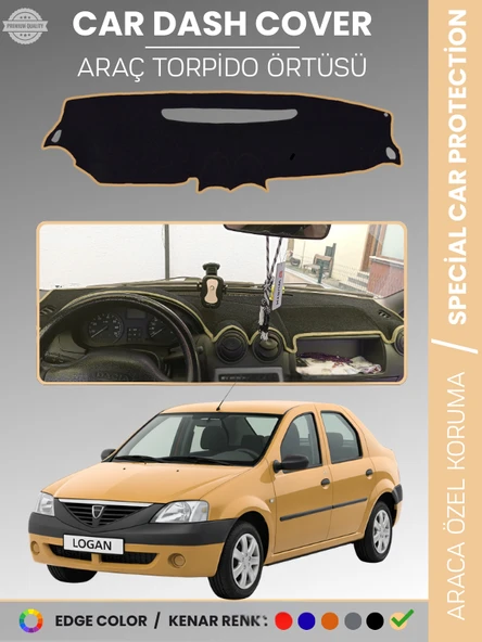 DACIA LOGAN 1 (2004-2012) Torpido Örtüsü Ön Göğüs Koruma Torpido Koruma Çatlamayı Engeller Tam Uyum ürün görseli 1