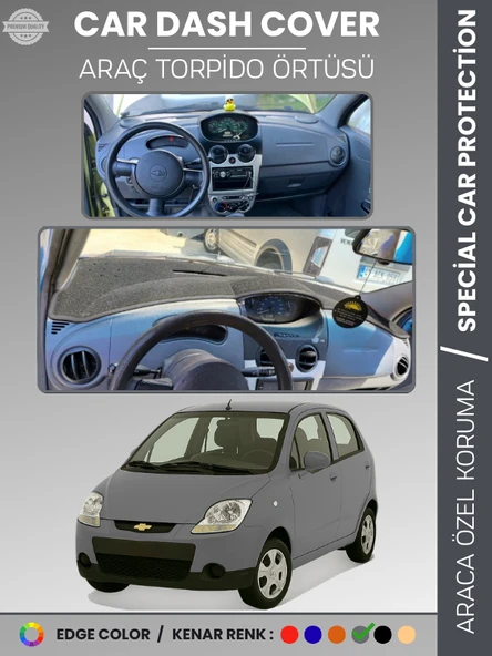 CHEVROLET SPARK (2009-2015) Torpido Örtüsü Ön Göğüs Koruma Torpido Koruma Tam Uyum Çatlamayı Önler ürün görseli 1
