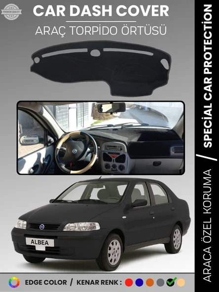 FIAT ALBEA (1999-2005) Torpido Örtüsü Ön Göğüs Torpido Koruma Tam Uyum Çatlamayı Önler Kolay Montaj ürün görseli 1
