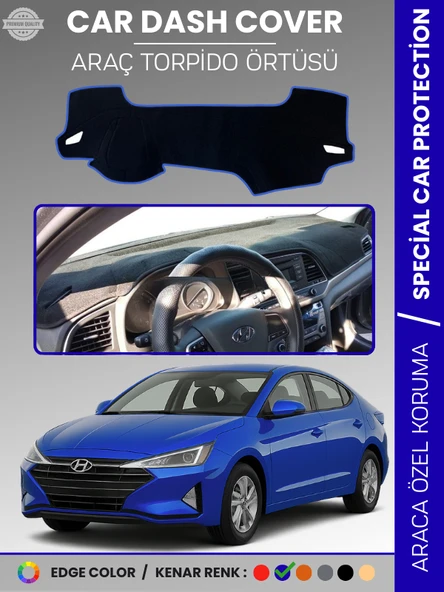 HYUNDAİ ELANTRA (2017-2020) Torpido Örtüsü Ön Göğüs Halı Araca Özel Çatlamayı Önler Kaymaz ürün görseli 1