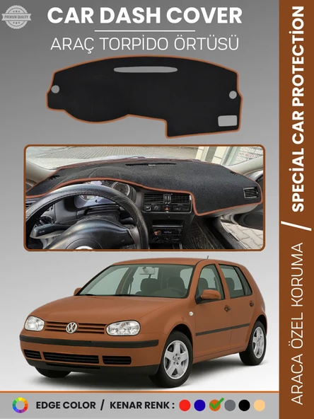 VOLKSWAGEN GOLF 4 (1997-2003) Torpido Örtüsü Ön Göğüs Koruma Tam Uyum UV Koruma ürün görseli 1