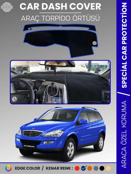 SSANGYONG KYRON (2005-2015) Torpido Örtüsü Ön Göğüs Halı Torpido Koruma Tam Uyum Kaymaz UV Koruma ürün görseli 1