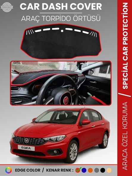 FIAT EGEA (2007-2021) EKRANSIZ Torpido Örtüsü Ön Göğüs Koruma Torpido Koruma Tam Uyum Kolay Montaj ürün görseli 1