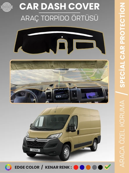 CITROEN JUMPER X290 KASA (2014-2024) Torpido Örtüsü Ön Göğüs Koruma Araca Özel Çatlamayı Önler ürün görseli 1