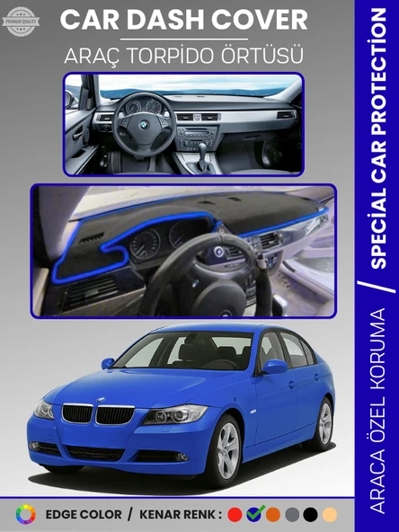 Bmw E90 (2006-2010) Torpido Örtüsü Ön Göğüs Koruma Torpido Koruma Araca Özel Kaymaz Kolay Montaj ürün görseli 1
