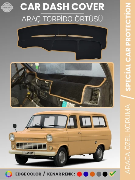 FORDTRANSİT MK1 (1965-1978) Torpido Örtüsü Torpido Koruma Tam Uyum Kaymaz Kolay Montaj Özel Kesim ürün görseli 1