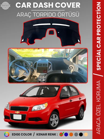CHEVROLET AVEO (2011-2020) Torpido Örtüsü Ön Göğüs Torpido Koruma Tam Uyum Kaymaz Hızlı Montaj ürün görseli 1