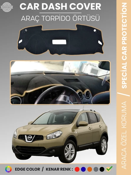 NİSSAN QASHQAİ J10 (2007-2013) Torpido Örtüsü Ön Göğüs Koruma Araca Özel Çatlamayı Önler Kaymaz ürün görseli 1