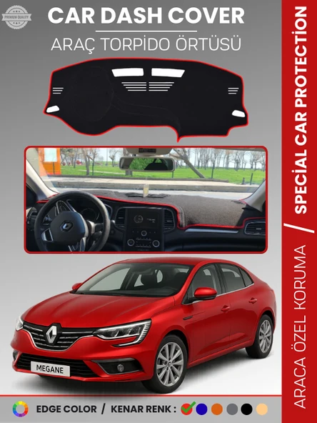 RENAULT MEGANE 4 (2016-2022) Torpido Örtüsü Ön Göğüs Koruma Torpido Koruma Tam Uyum Çatlamayı Önler ürün görseli 1